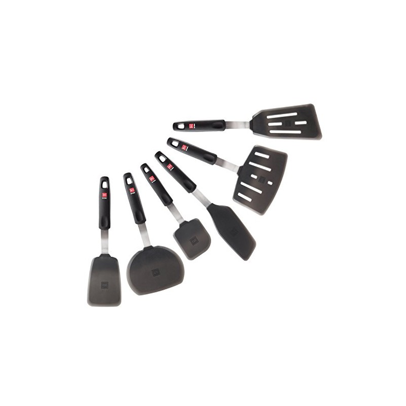 DI ORO Silicone Turner Spatula Set - 6 Piece Kitchen