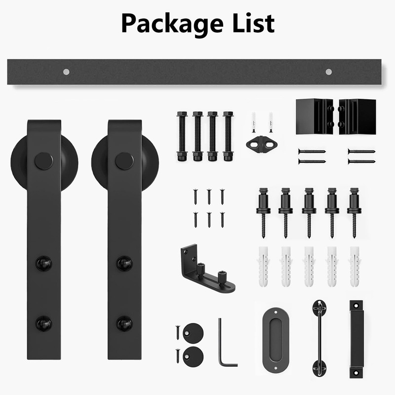 Arti-Life Barn Door Hardware Kit 5FT Heavy Duty Sliding Door