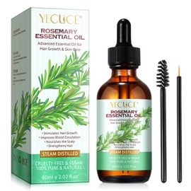Rosemary Oil for Hair Growth, 100% Natural Organic Rosemary Hair Oil for Hair Growth and Skin Care, Eyebrows and Eyelashes, Rosemary Essential Oil for Men and Women, 60 ml