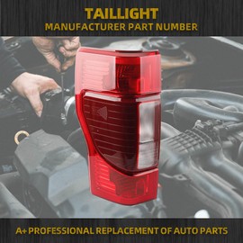 Dasbecan Left Driver Side Tail Light Assembly Compatible with 2020 2021 2022 Ford F250 F350 Super Duty Blind Spot Module Can be Installed Rear Taillight Halogen Type
