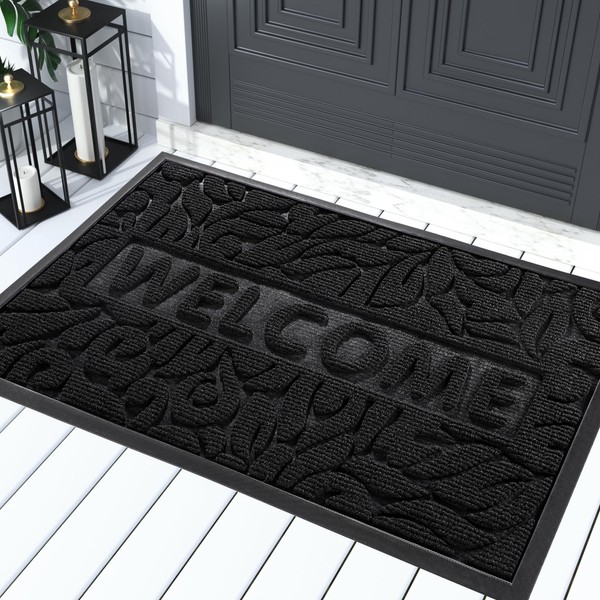 Yimobra Welcome Door Mat Outdoor Indoor, Non Slip Front Doormats,