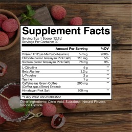Cbum Essential Pre Entreno Servicios Sabor Lychee 381