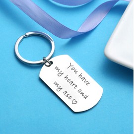 Gifts for Boyfriend Keyring Husband Gift Wife Gifts Couples Gift Funny keyrings for Men Women Gifts for Her Him Anniversary For Husband Wife Valentines Gifts (You Have My Heart)