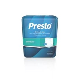 DRYLOCK TECHNOLOGIES LTD Presto Moderate   Brief Breathable Medium 32" to 44" Waist White CA of 96