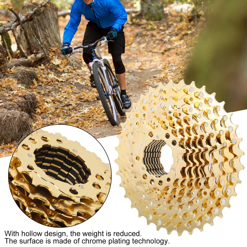 ZTTO Mountain Bike 10 Speed 11T‑36T Golden Bicycle Freewheel Accessory