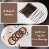 110 Pcs Hair Nets for Buns Set Incluede 50 Invisible