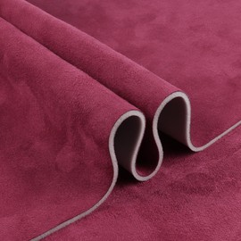 GoldWheel Suede Headliner Fabric 60"×52" with Foam Backing Suede Car Roof Upholstery Fabric Interior Repair Headliner Material for All Vehicles Headliner Boat Home DIY Project 60" Wide, Red