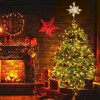 Tree Topper 13.5” Silvery Star Tree Toppers with 20LED Lights