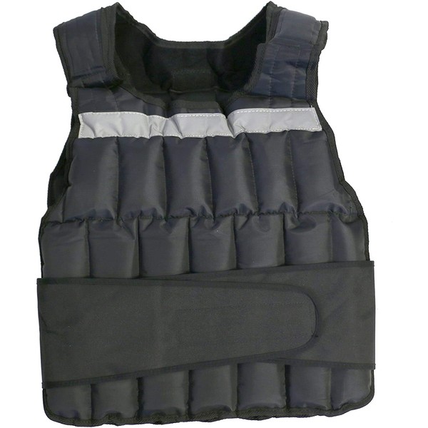 GoFit Padded Adjustable Weighted Vest - Resistance Training,gray,10 pounds,GF-WV10
