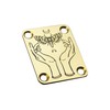 Guyker Guitar Neck Plate, 4-Holes Stainless Steel Electric Guitar Bass