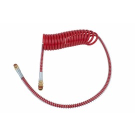 Mytee Products Air Brake Coiled/Hose Assembly with Standard Aluminum Glad Hands for Truck & Extension Handle Grip Set - 15Ft w/ 12" & 40" Pigtails - Air Lines for Semi Truck