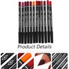 12 Piezas Delineador de Labios 12 Colores, Lápiz de Madera