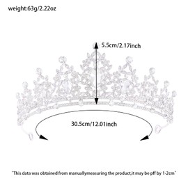 Feltent Princess Tiara and Crown for Women Wedding Tiaras for Bridal girls Tiaras and Crystal Crowns Rhinestone Headband Metal Hair Accessories for Costume Birthday Party Prom Gifts