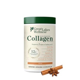 Great Lakes Wellness Hidrolizado Colágeno Proteína Carne Res Sabor Chai Kosher Lata Onzas