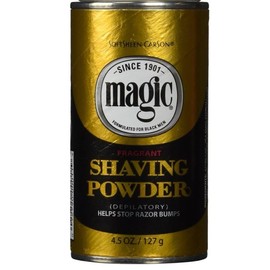Magic Shave Razorless Shaving Powder - Helps Prevent Razor Bumps - 4.5 oz (127 g) - Foam Formula for Black Hair - Fragrant Shaving Powder - Aftershave Moisturizer Cleansing - Specification: 3 ct