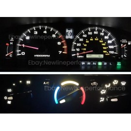 newlineperformance White Cluster + Climate Control AC Heater LED Bulbs for Toyota 4Runner 2001-2002