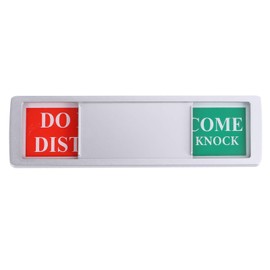 STOBOK Privacy Sign Do Not Disturb Welcome Slide Door Sign Privacy Slider Door Indicator Office Sign Plaque for Conference Room Studio Restroom Silver