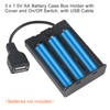 Coliao 5pcs 3 AA Battery Holder, USB Female Socket 3