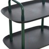 Main + Mesa Modern Plastic and Metal 2-Tier Trolley, Black