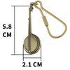 Music Bronze Banjo Keychain/Antique Brass Banjo Keychain with Screw Lock