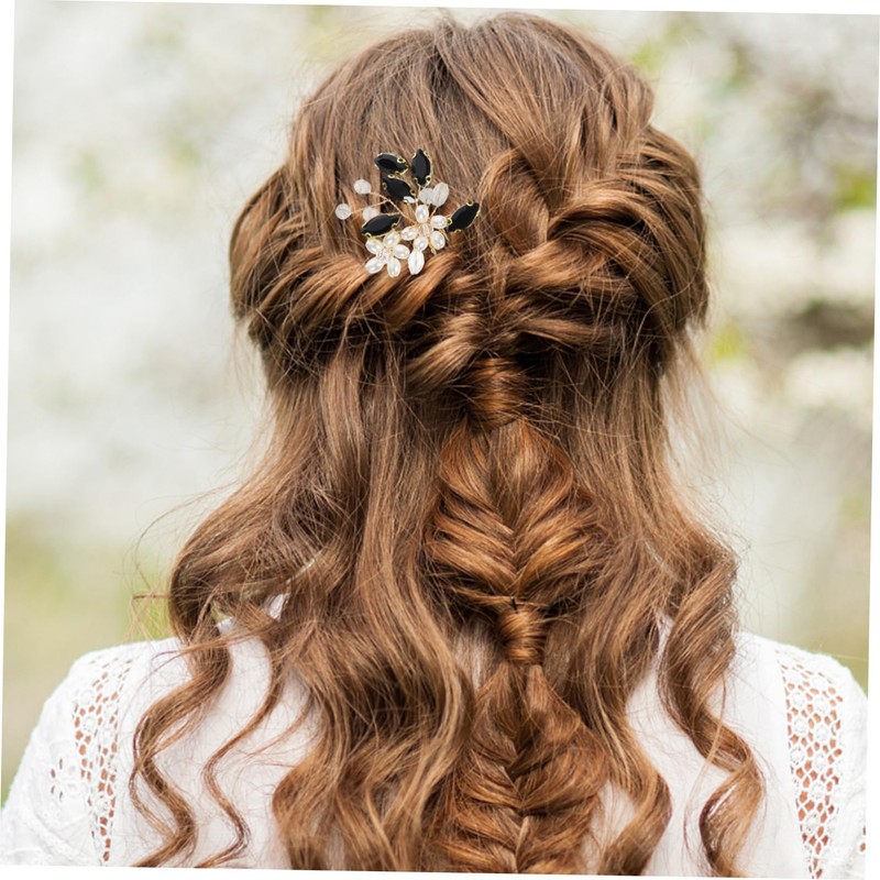 VICASKY 1 Pair Elegant Pearl Design Hair Forks for Women