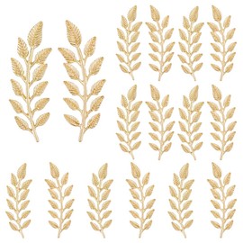 SUPERFINDINGS 8 Pairs Gentlemen Suit Brooches Alloy Brooches Pin Leaf Golden Elegant Pin Suit Clip Collar Pin Corsage Lapel Brooches for Jackets Clothes Bags Scarf Dress, 48.5x19.5mm