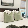 ZWJD Sage Green Cushion Cover 40 x 40 cm, Set
