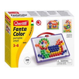 Quercetti Fantacolor Portable Peg Set (Small, 100 Pieces)