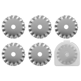 5 Pcs 28mm Pinking Rotary Cutter Blades, Bestgle Decorative Rotary Blades Replacement Rotary Cutter Blade for Quilting Sewing - Fits Fiskars, OLFA