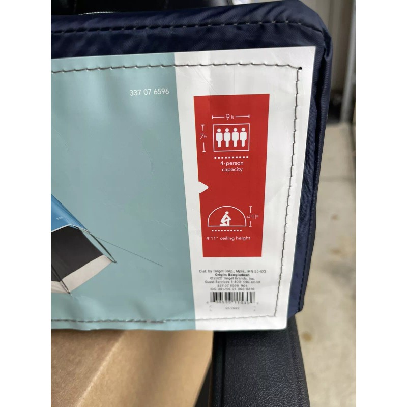 Embark 4 Person Dome Tent Blue