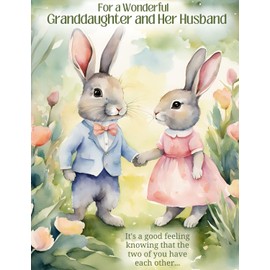 For a Wonderful Granddaughter and Her Husband - Happy Easter Greeting Card - Good Feeling Knowing That The Two of You Have Each Other