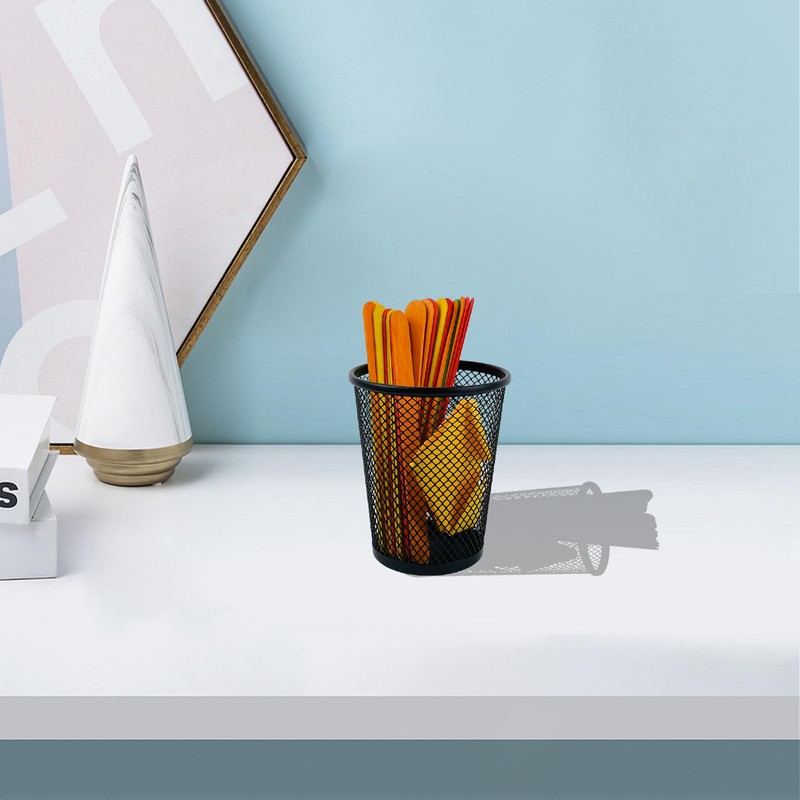 Desk Pencil Pen Holder, Wire Mesh Pen Cup Holder for