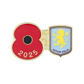 Royal British Legion Aston Villa Poppy Football Pin 2025
