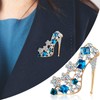 4 Pieces Brooches Pins for Women Rhinestone High Heel Crystal