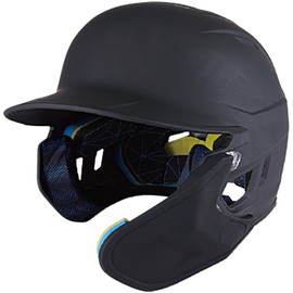 Rawlings MA07S Baseball Adult Hard MACH Helmet, Adjustment with Chin Guard (Matte), For Right Hitters, Black, One Size Fits All, Includes Bag for Helmet