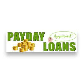 Payday Loans Vinyl Banner 10 Feet Wide by 3 Feet Tall