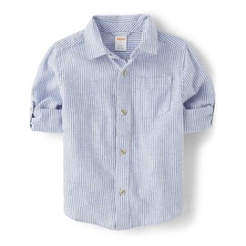 Gymboree,and Toddler Long Sleeve Button Up Shirts,Boy That’s Blue,12-18 Months