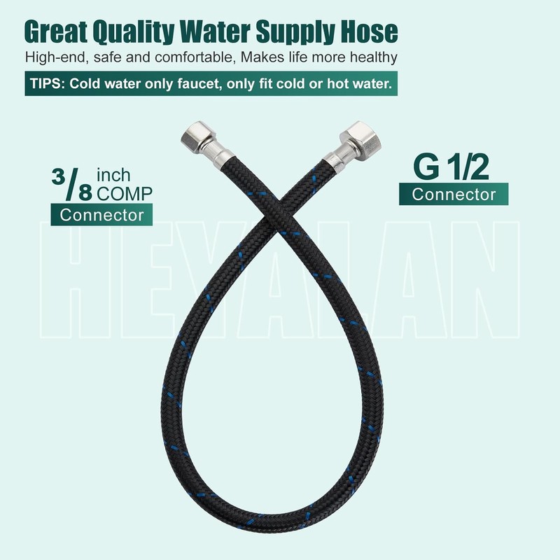 Heyalan Single Handle Cold Water Bar Sink Faucet,360° Swivel,Brushed Nickel