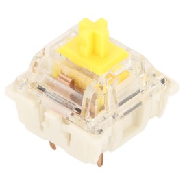 ASHATA Juego de Interruptores de Teclado Mecánico, 45 Pzs, Llaveros Personalizados, Juego de Interruptores de Llave Mecánica Lineal Silenciosa Resistente Al Agua para Bricolaje (G Amarillo Pro)