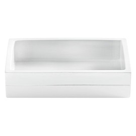 Kassatex Fine Linens Soap Dish Cabana Accessories White