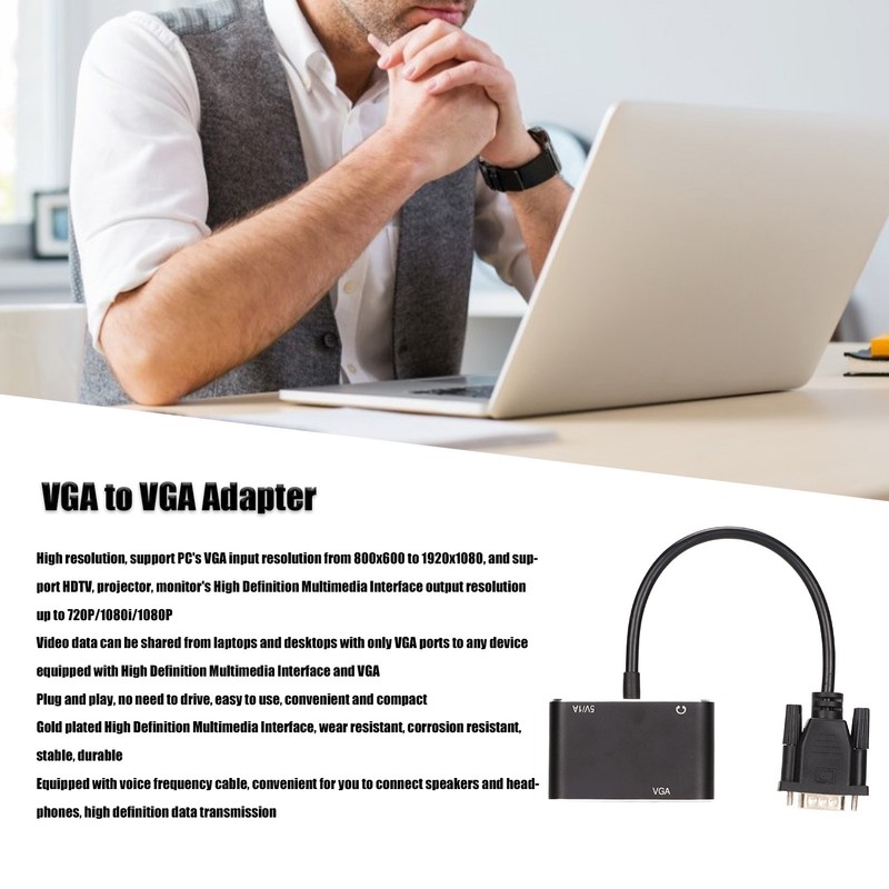 2 in 1 Splitter VGA to VGA High Definition Multimedia