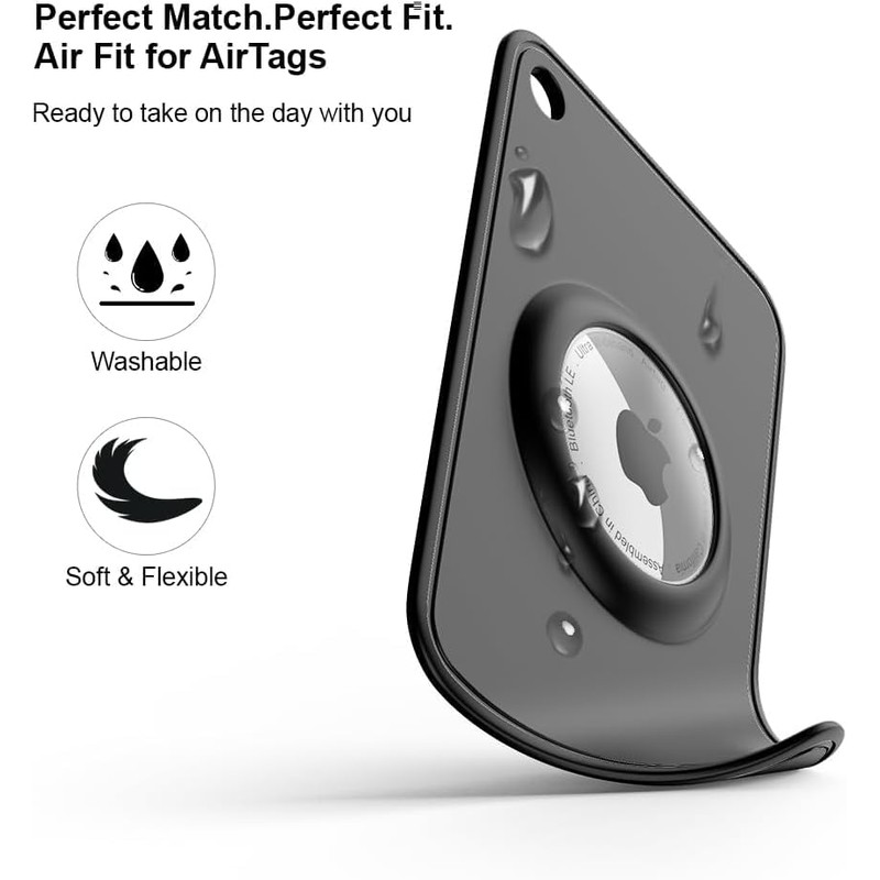 PAIFIEVD Airtag Case Wallet Air Tag Keychain TPU Ultra Thin