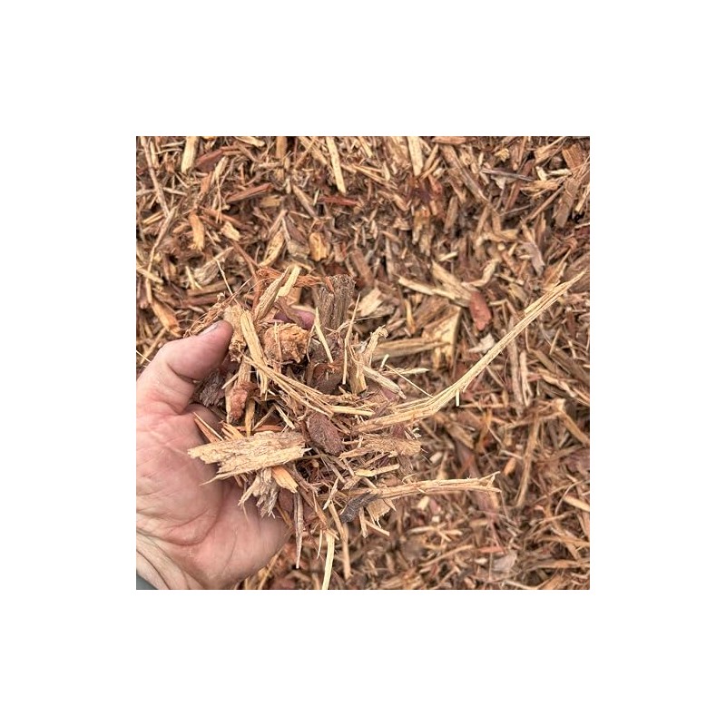 Natural Shredded Fiber Mulch. Ground Cover for Planters and Trees.