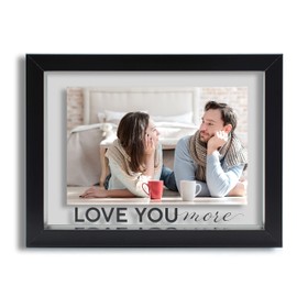 MIMOSA MOMENTS Black Love You More Picture frame, Boyfriend and Girlfriend Couples Romantic 4x6 Photos Display on Tabeltop, Desk