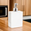 Large White Ceramic Refillable Liquid Soap Dispenser Chrome Top Multi-purpose