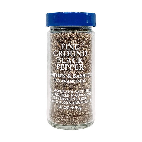 Morton & Basset Spices, Fine Ground Black Pepper, 1.8 Ounce