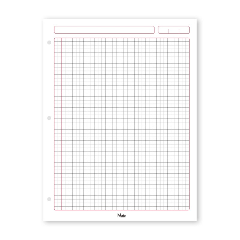 Mate | Hojas Para Carpeta | Carta | 100 Hojas