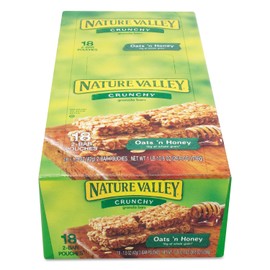 Nature valley oats and honey granola bar, 18 Count of 1.5 oz 2 Bar Pouches, 26.6 oz