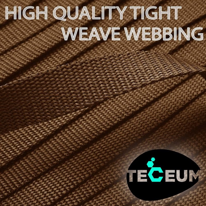 TECEUM 1 Inch Webbing – Brown – 10 Yards –