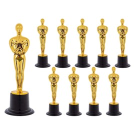 12 Pieces Gold Award Trophies, Plastic Statues Party Award Trophy - for Award Ceremony, Party Decorations, Game Prize and Appreciation Gifts
